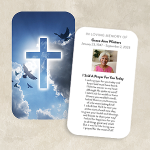 Illuminated Cross with Soaring Doves
