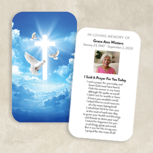 Radiant Cross with Peaceful Doves