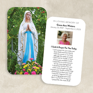 Statue of Our Lady in Garden