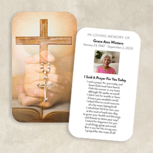 Wooden Cross with Rosary Reflection