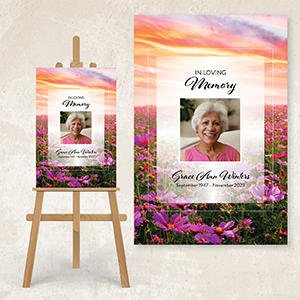 Field of Wildflowers at SunsetPoster