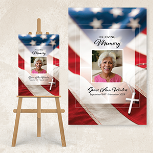 Flag and Cross NecklacePoster