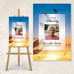 Hands Releasing Dove into SkyPoster