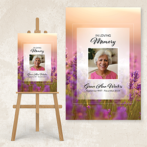 Lavender Blooms in Warm GlowPoster