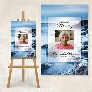Misty Shoreline in TwilightPoster
