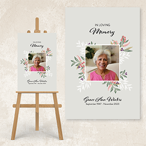Muted Floral Wreath DesignPoster