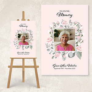 Pink Floral DesignPoster