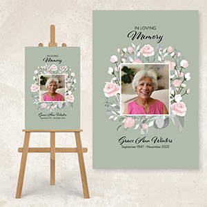 Sage Green Floral DesignPoster
