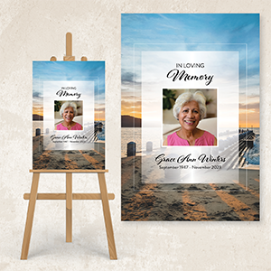Sunset Along the PierPoster
