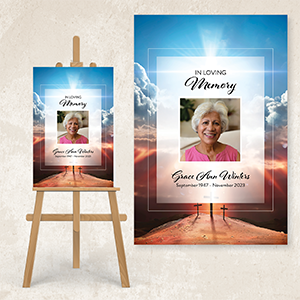 Three Crosses at SunsetPoster